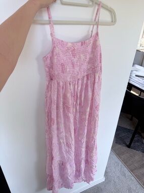 GAP Pink Floral Maxi Maternity Dress